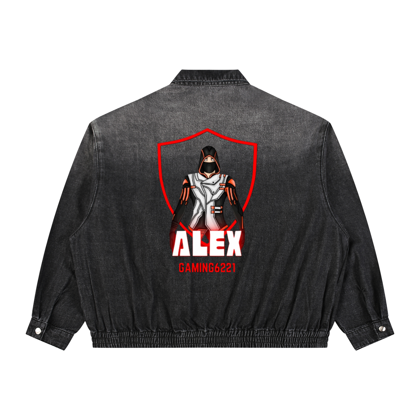 Unisex Vintage Wash Full-Zip Denim Jacket