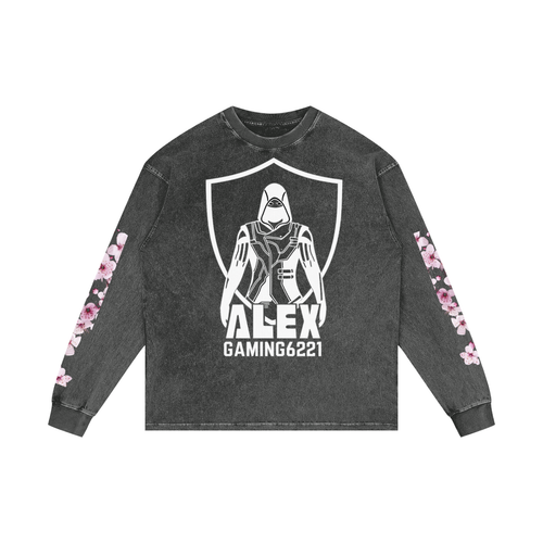 Acid Wash Oversize Long Sleeve T-Shirt