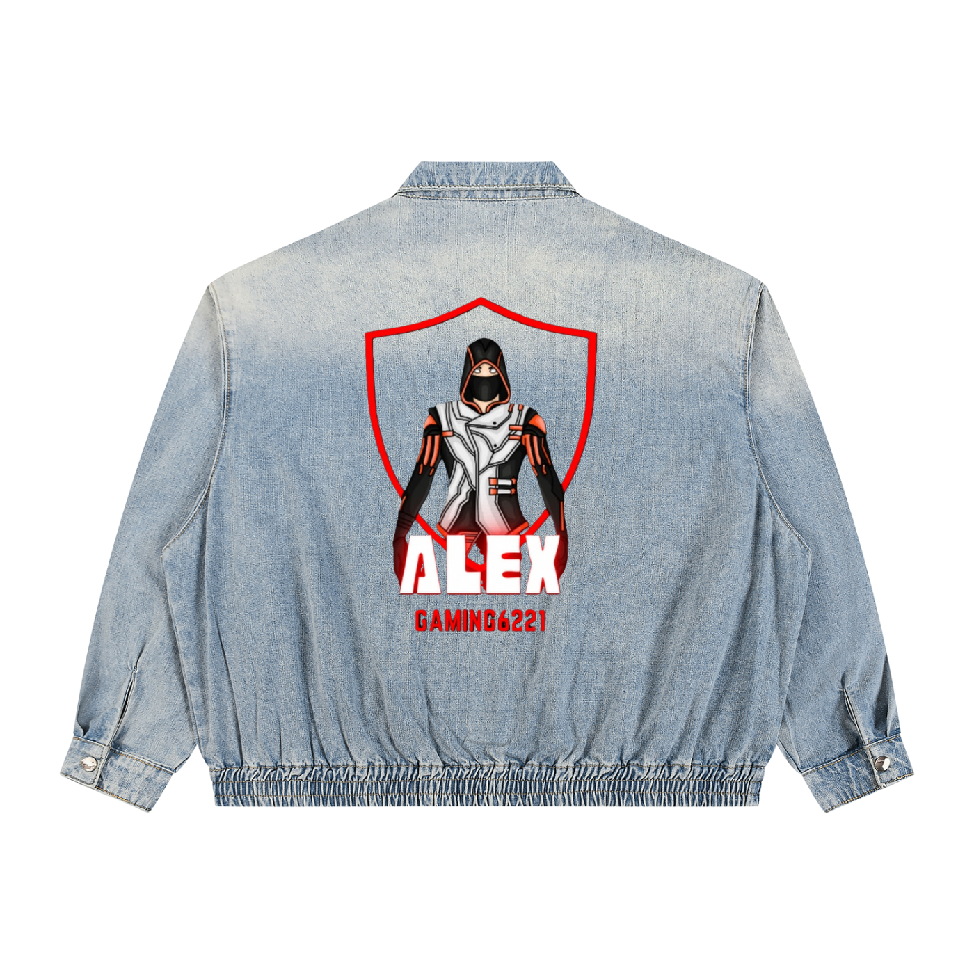 Unisex Vintage Wash Full-Zip Denim Jacket