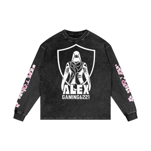 Acid Wash Oversize Long Sleeve T-Shirt